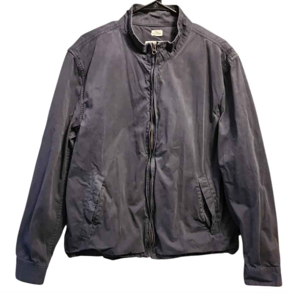 J. Crew Men's Washed Worn Authentic Vintage Style Broken In Jacket Size XL Blue
